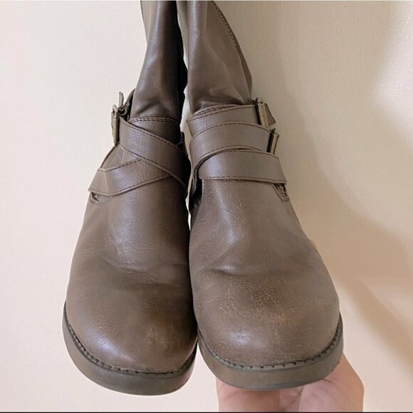 Just Fab Brown Apollina Knee High Boots 5.5 - Picture 2 of 10